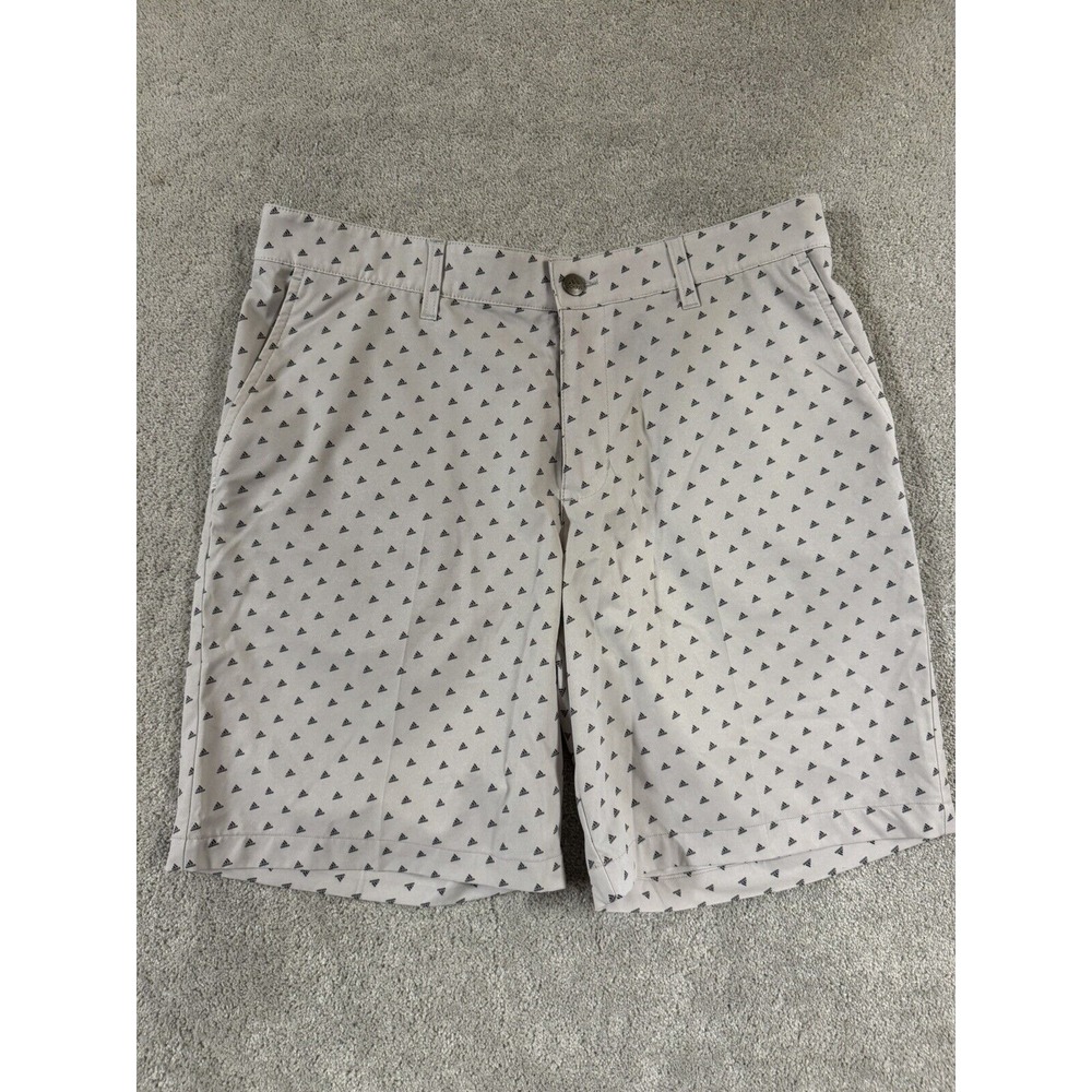 Adidas Golf Ultimate 365 Print Size 34 Shorts Gray Chino All Over Print‎ 3 Lines